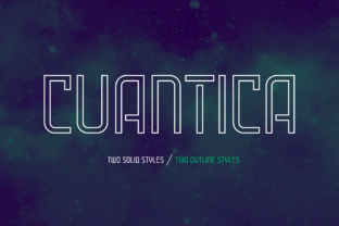 Cuantica Family: A Modern Display Font for Creative Makers