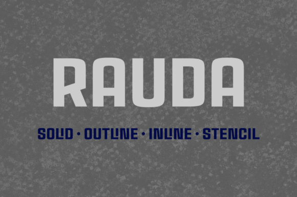 Rauda Family: A Modern Display Font for Creative Makers